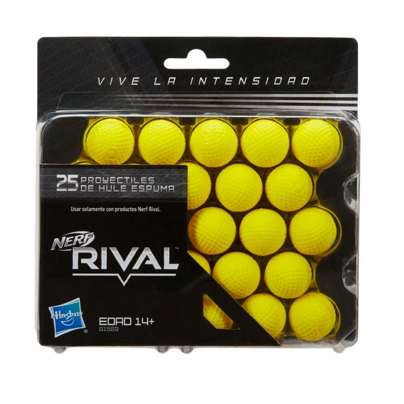Nerf Rival 25 Round Refill. Asegura tu battalla con este pack de 25 esferas de competencia. Edad recomendada: 14 años en adelante. (5786019037336)
