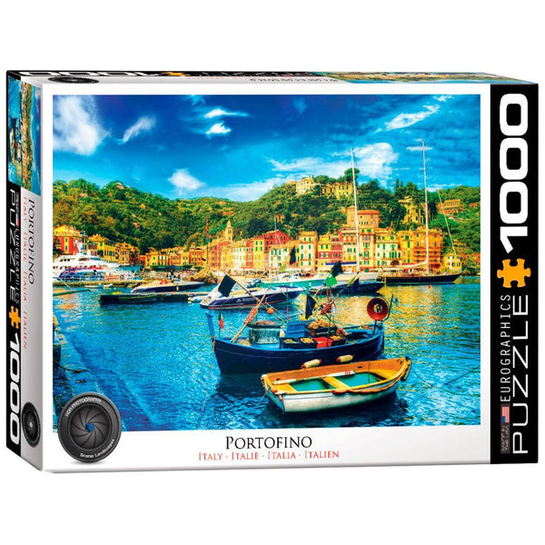 Eurographics Portofino Italy - 1000 piezas. Rompecabezas del distintivo puerto italiano. ¡Inicia tu colección de ciudades! (7028768342168)