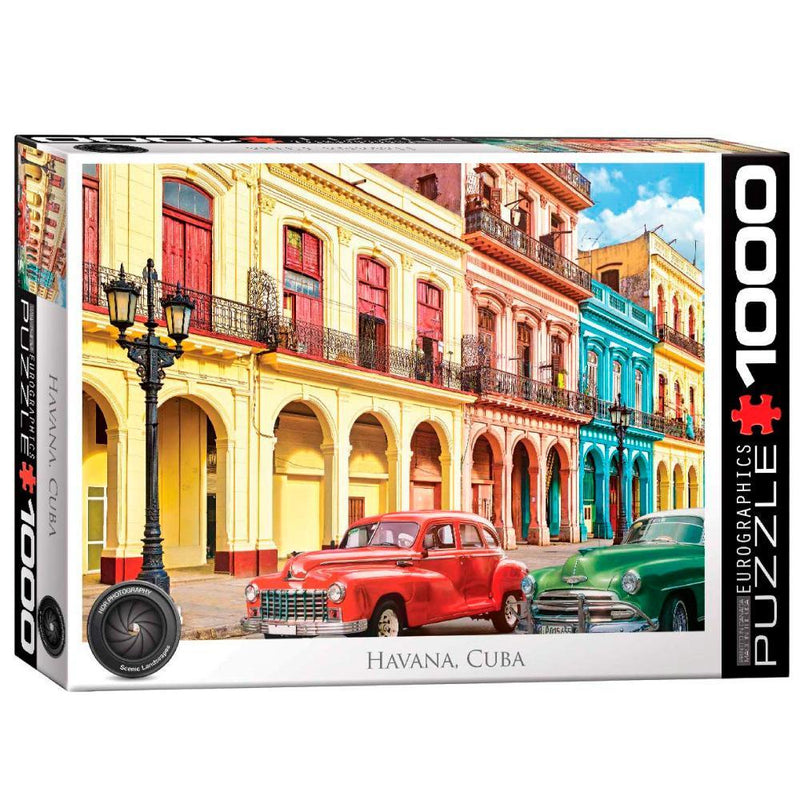 Eurographics La Habana, Cuba - 1000 piezas. Rompecabezas que ilustra la colorida capital cubana. ¡Inicia tu colección de ciudades! (7028767752344)