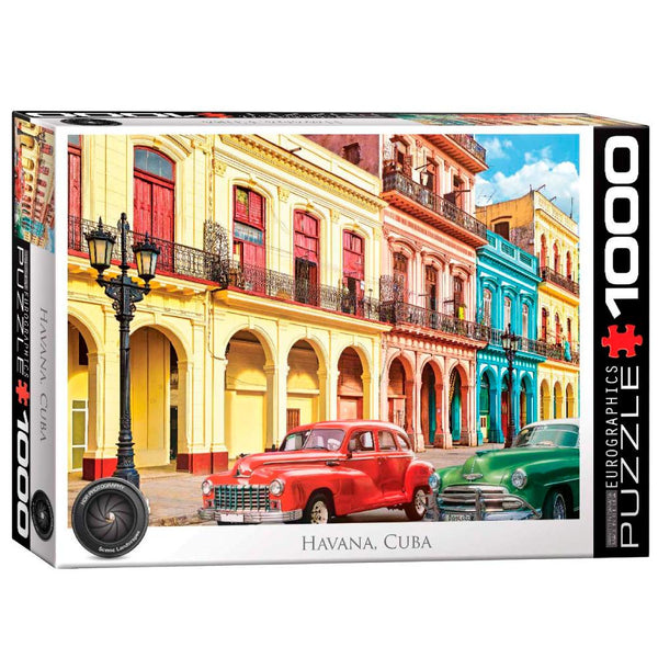 Eurographics La Habana, Cuba - 1000 piezas. Rompecabezas que ilustra la colorida capital cubana. ¡Inicia tu colección de ciudades! (6049338556568)