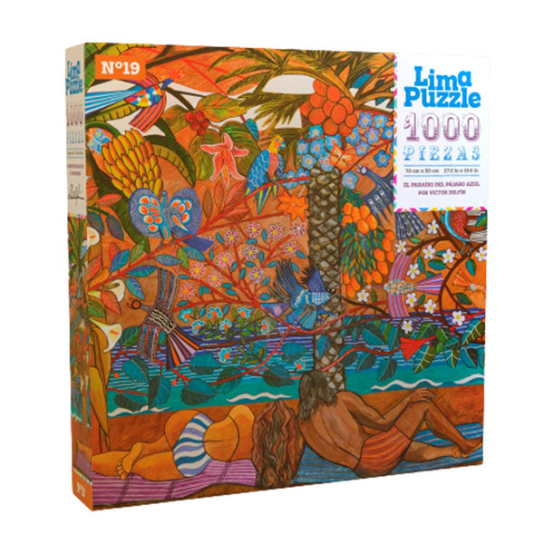 Lima Puzzle Rompecabezas "El paraiso del pajaro azul" - 1000 piezas