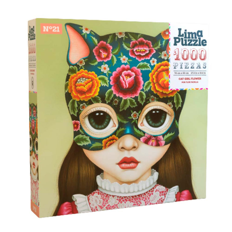 Lima Puzzle Rompecabezas "Cat girl flower" - 1000 piezas