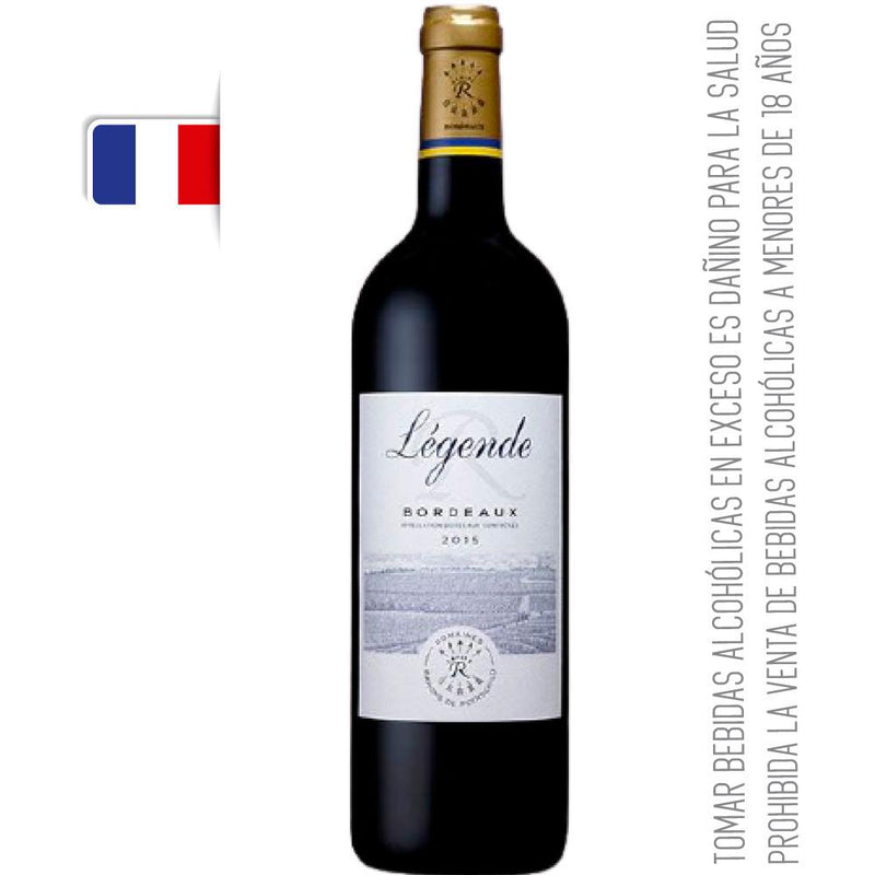Compra Légende Bordeaux Tinto 750 ml Francia desde donde estés en Pharmax Online. Encuentra los mejores vinos, espumantes y licores. (5831294189720)